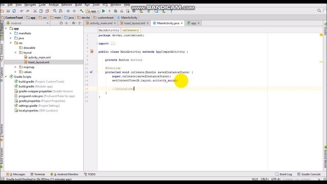Android Studio Tutorial - Custom Toast смотреть онлайн