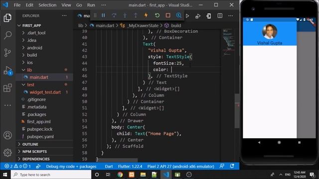 Flutter Mobile App Development - How to make Drawer Navigation смотреть онлайн