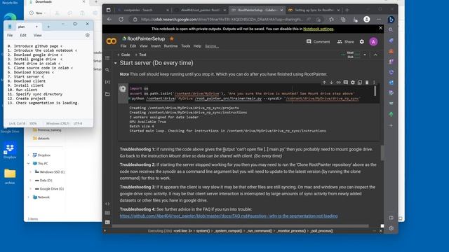 Setting up RootPainter with google colab and google drive on windows 11 смотреть онлайн