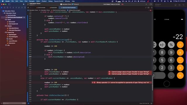 How to Build the iOS Calulator App in Swift (UIKit, MVVM, No Storyboards) Part 3 - Decimal Logic смотреть онлайн