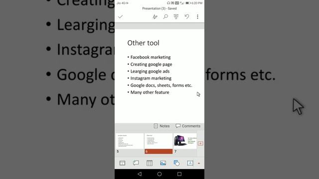 Creating a PowerPoint Presentation using MS-OFFICE in android Lesson No 5 смотреть онлайн