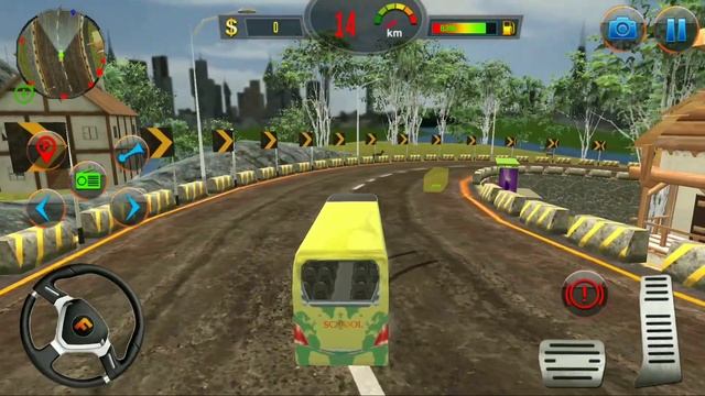 Real School Bus Driving - Offroad Bus Driver 2021 - Bus Games - Android Gameplay смотреть онлайн
