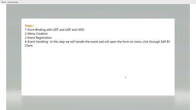 SAP Business One Event Handling, Menu Creation and Fields Binding of UDO Form- Part 8 смотреть онлайн