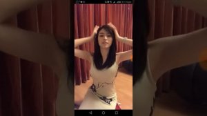 Cute girl play with her dog