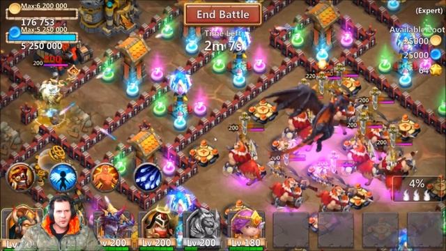 ANUBIS 8/ 8 Wargod INSANLY OverPOWERED! Dungeons OWNED Castle Clash смотреть онлайн