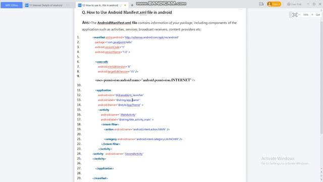 How to use AndroidManifest.xml file in android in Hindi смотреть онлайн