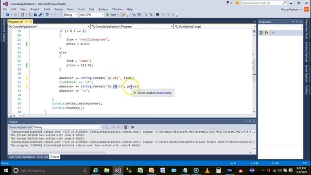How to Line Up Columns in C# using String Format смотреть онлайн