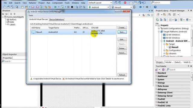 aula 6550 delphi 10 testando aplicacao android no Emulador com SDK e NDK instalado manualmente смотреть онлайн