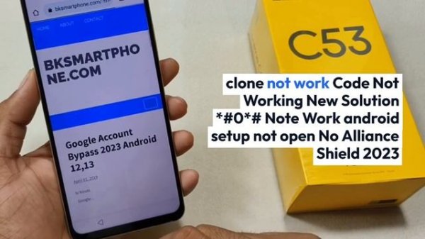 Realme C53 FRP Bypass Android 13 Unlock Google account lock New Trick without Pc new security No AP