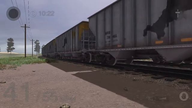 Trainz Simulator 3 CNW Freight train meets BN Empty coal train 1996 смотреть онлайн