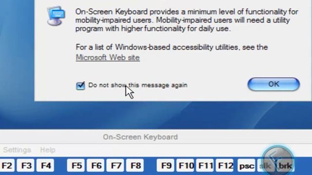 On-Screen Keyboard in Windows XP смотреть онлайн