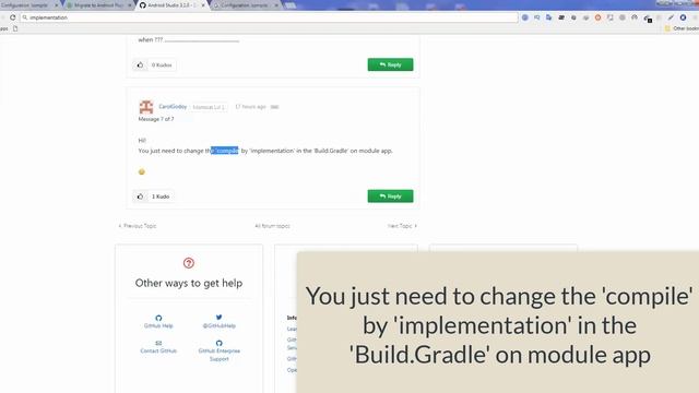 Configuration 'compile' is obsolete and has been replaced with 'implementation смотреть онлайн