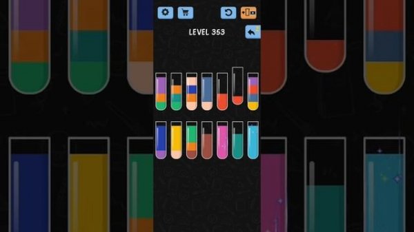 Water Color Sort Level 353 Walkthrough Solution iOS/Android