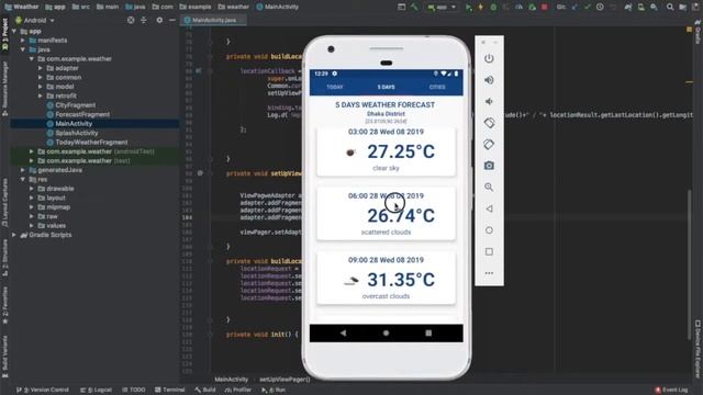 Weather Forecast App with Source Code (Android) смотреть онлайн