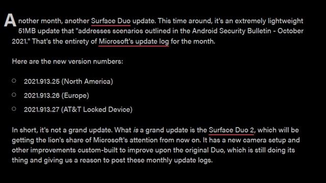 Surface Duo receives Oct 11 critical update смотреть онлайн