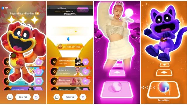 Dogday - Poppy playtime 3 VS Queencard VS Lisa Money VS Catnap - Tiles Hop смотреть онлайн