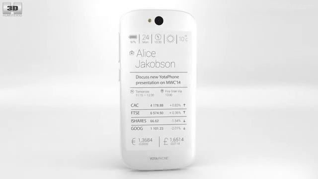 YotaPhone 2 White 3D model by 3DModels.org смотреть онлайн