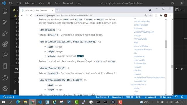 [Electron][JS][教學] 介紹與設定#09. BrowserWindow 基本設定一, 調整視窗大小, menu 與開發者工具 смотреть онлайн