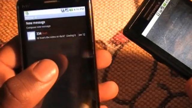 Moto Droid VS. HTC HD(running Android 2.1) смотреть онлайн