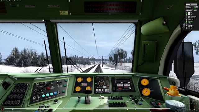 Trainz19 зимой от Лихачево до Крутоборки ЭП1М.1440p смотреть онлайн