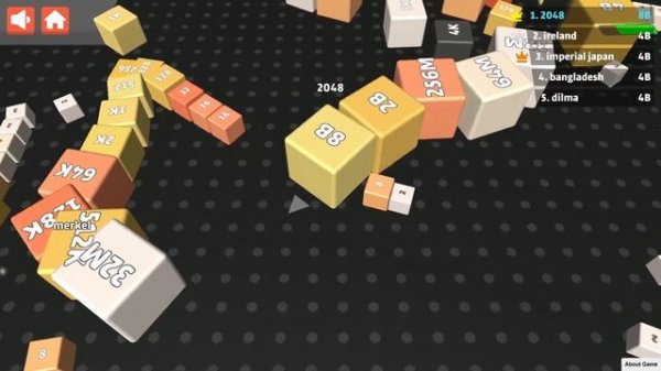 Cubes 2048.io Game  🎲 I was able to score 128 Trillion 🎲 CUBES SNAKE 2048.io Gameplay