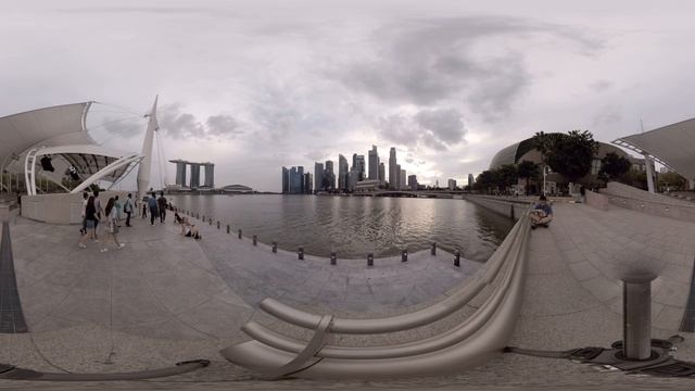 360 video: View from Waterfront Promenade, Singapore смотреть онлайн