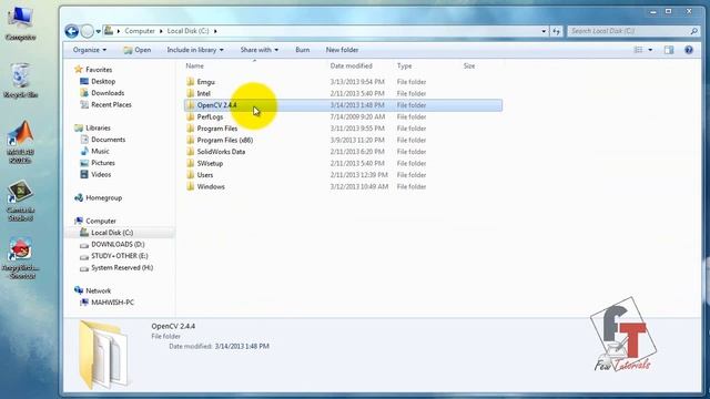 Installing OpenCV 2.4.4 on Win 7 & Configuring a Visual Studio Project(3_5) смотреть онлайн