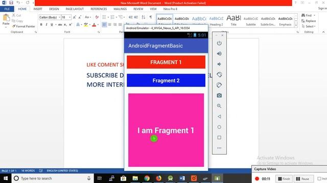 Android Fragment Tutorial With Example смотреть онлайн