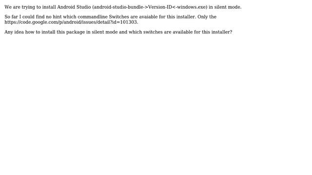 How to install Android Studio in silent mode? смотреть онлайн