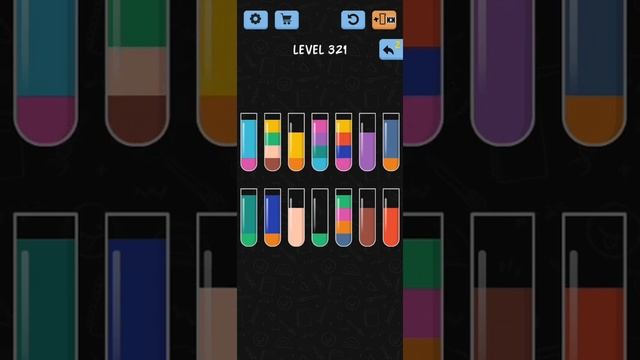Water Color Sort Level 321 Walkthrough Solution IOS/Android