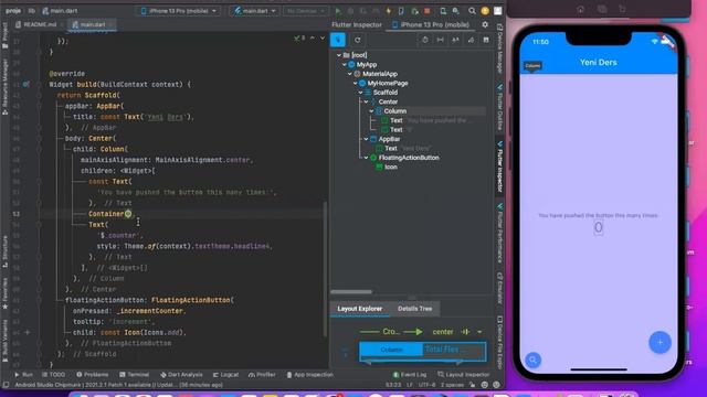 Flutter Inspector ve Toggle Kullanımı смотреть онлайн