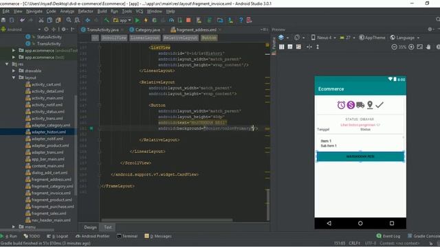 Demo tutorial pembuatan tampilan aplikasi e-commerce dengan android studio смотреть онлайн