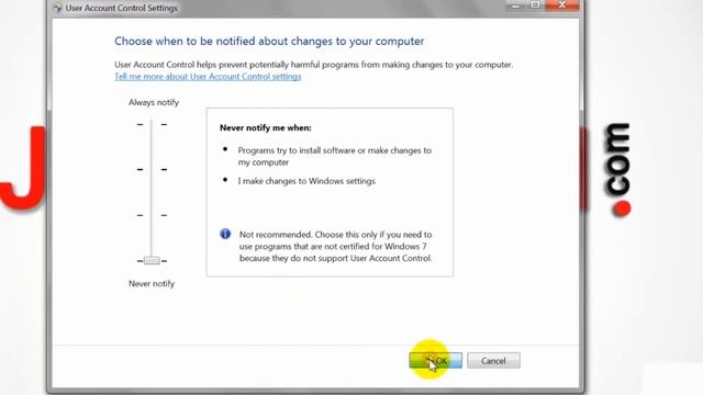 How to Turn Off User Account Control (UAC) in Windows 7 смотреть онлайн