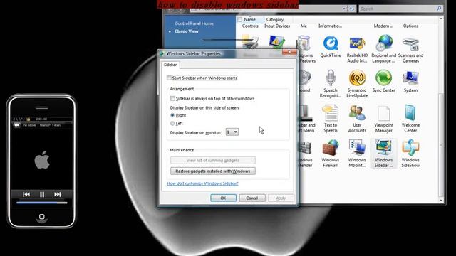how to disable windows sidebar смотреть онлайн