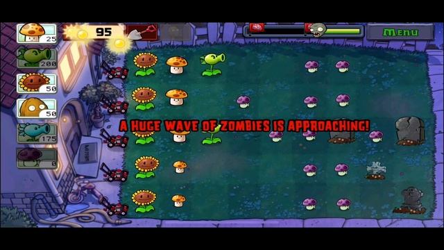 Plants vs. Zombies - Gameplay Walkthrough Part 3 - Night levels 1-3(iOS, Android) смотреть онлайн