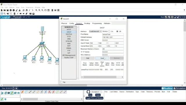 Establishing connection between server and pc using Cisco packet tracer смотреть онлайн