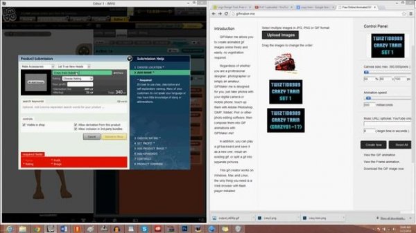 How to upload triggers to imvu and how to make animated gif for picture.