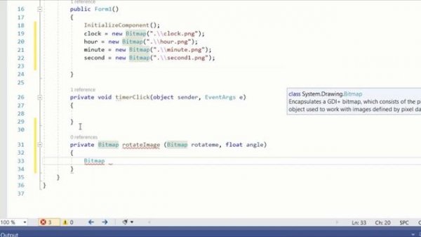 Analog Clock in C# code project