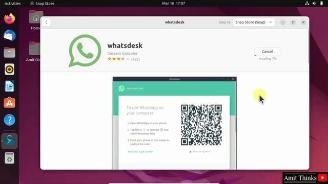 How to install WhatsApp on Linux | Amit Thinks смотреть онлайн