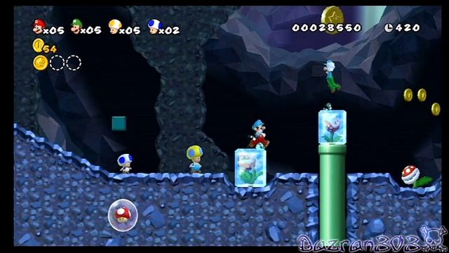 New Super Mario Bros Wii | 4 Player Let's Play | World 6-2 смотреть онлайн