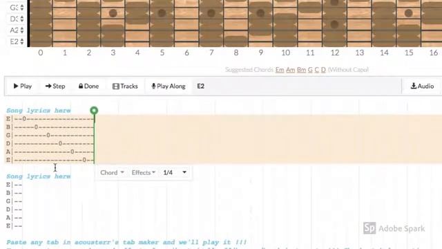Specifying BPM In Acousterr Tab Maker смотреть онлайн
