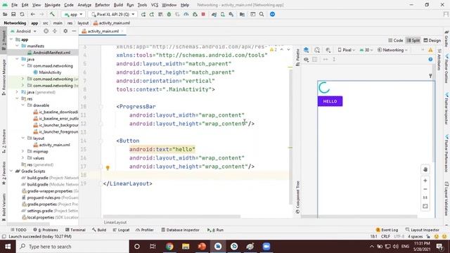 Android Progress Bar (XML) смотреть онлайн