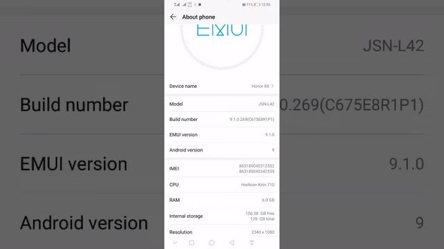 Honor 8x Android 10 Update