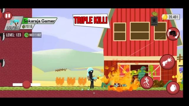 Battle Survival Chapter 3 Fields level 123-125 Stickman Zombie Shooter android game смотреть онлайн