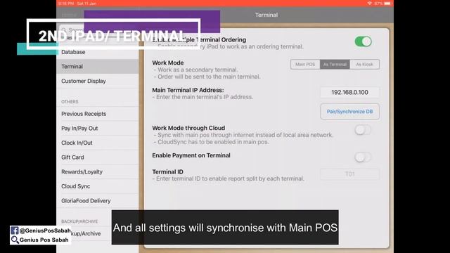 Genius POS Advance Tutorial 24 setting- Terminal connection for iPad, iPhone and iPod Touch смотреть онлайн