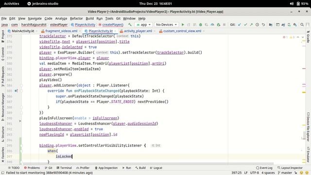 77.Fixing Issues Related To Lock Button | ExoPlayer PlayerView | Android Bug Fix смотреть онлайн