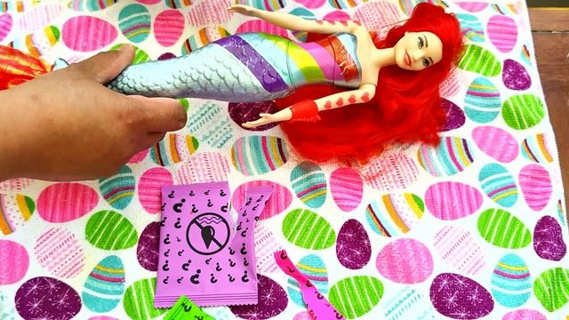 BARBIE - Mermaid & Chelsea Doll Color Reveal Unboxing Review Doll toys video for kids смотреть онлайн