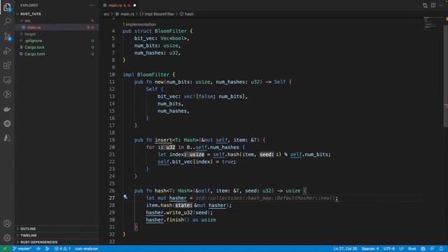 Implementing Bloom Filter in Rust | Rust Tutorial смотреть онлайн