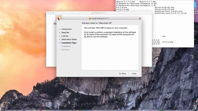 Installing XQuartz and R 3.2.2 for Mac смотреть онлайн