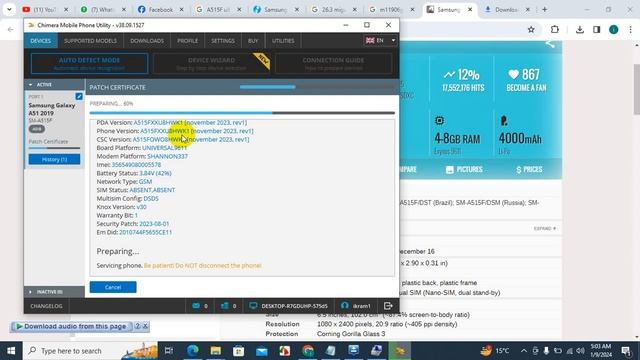 Repair imei samsung A515f U8 Android 13 смотреть онлайн